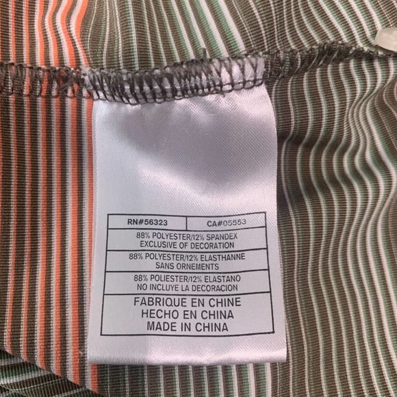 Nike Golf Womens Polo Shirt Size Small Green Pink Striped FitDry Short Sleeves - Picture 9 of 11